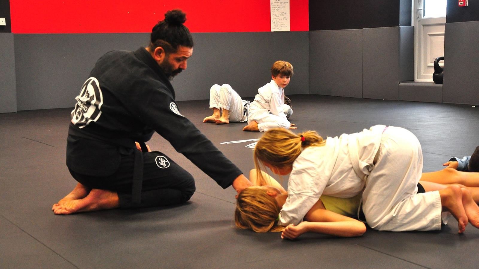 BJJ training with kids